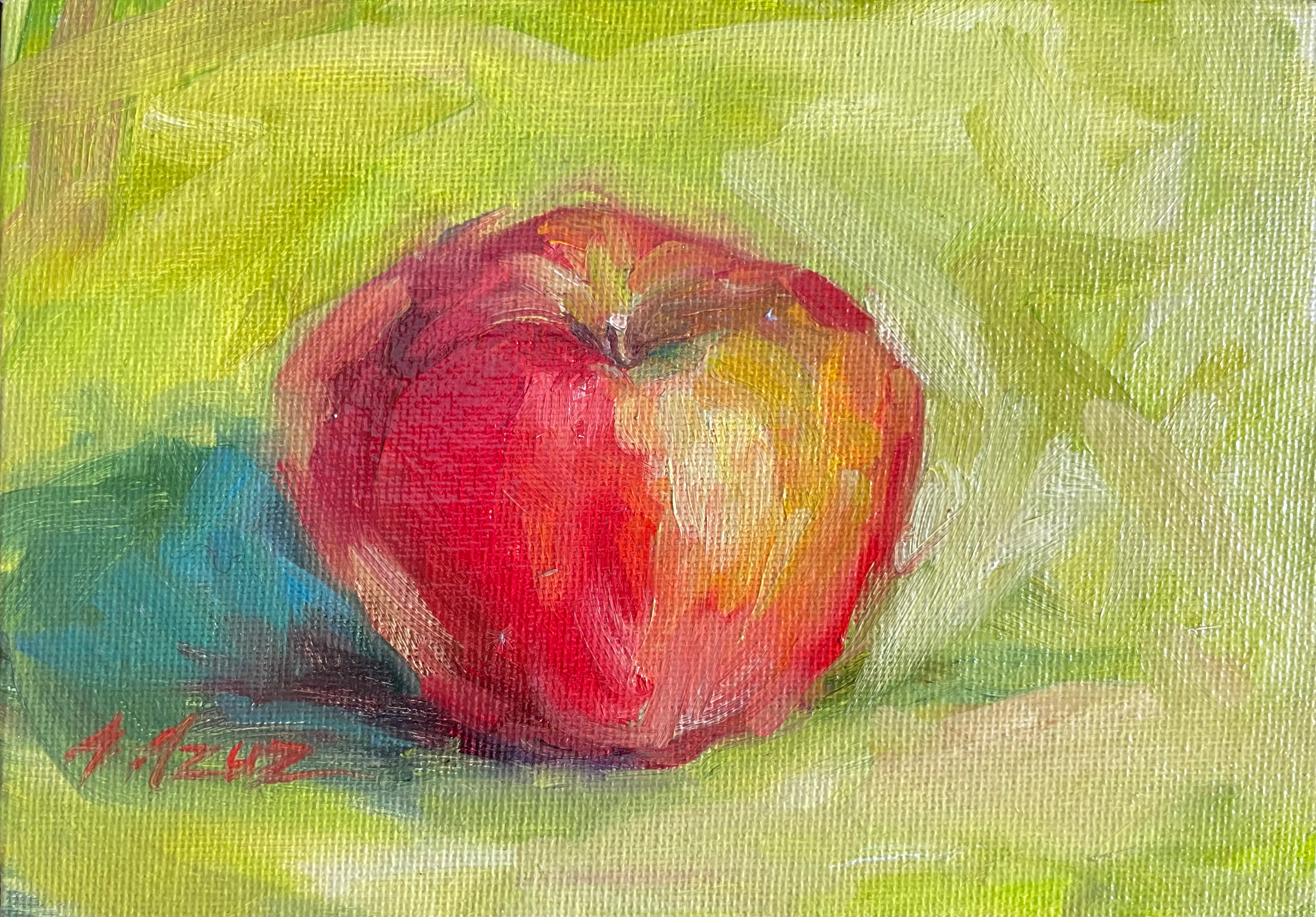 "Feeling Saucy" - 7" x 5" oil on canvas panel