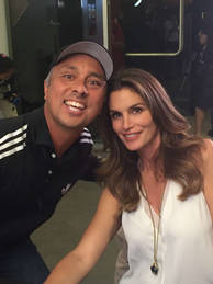 Super Model Cindy Crawford signing book "Becoming" with photographer Shiggy GoShiggyGo