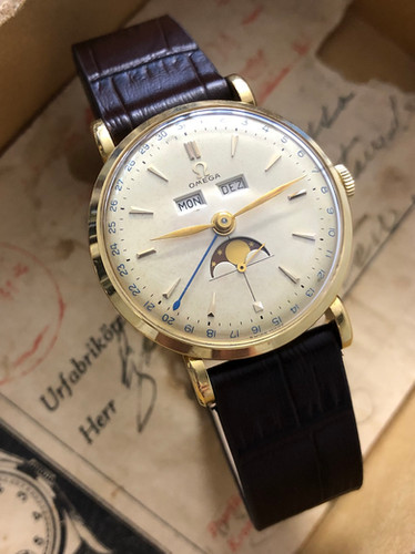 1952 OMEGA COSMIC MOONPHASE TRIPLE CALENDAR | Omega Enthusiast