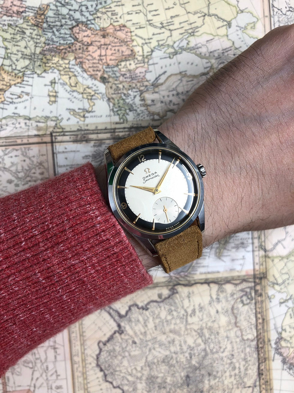 Thumbnail: 1957 OMEGA "BULLSEYE" SEAMASTER WATCH
