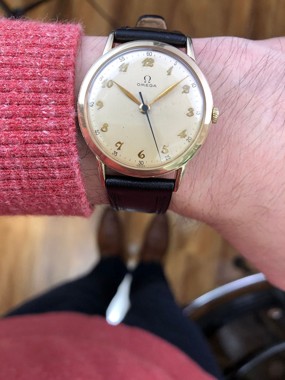 Thumbnail: 1947 VINTAGE OMEGA GOLD WATCH