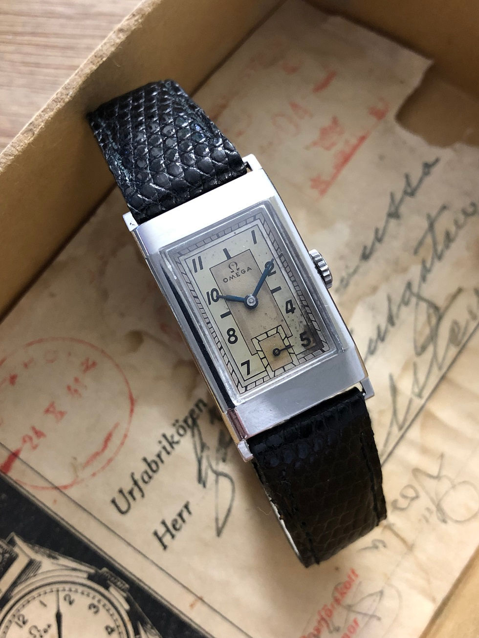 Thumbnail: 1935 OMEGA RECTANGULAR WATCH