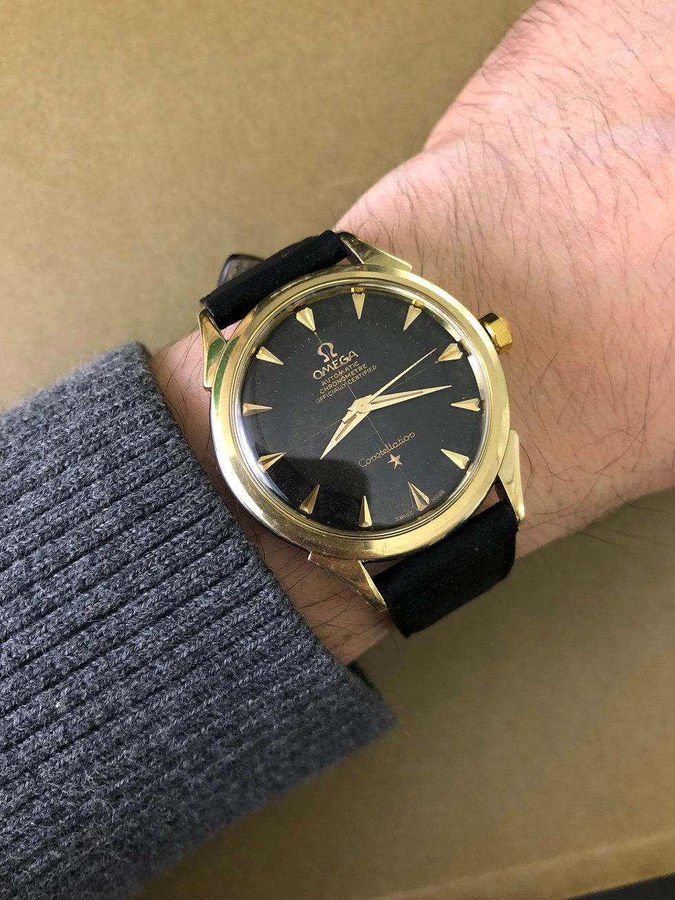 Thumbnail: 1957 OMEGA CONSTELLATION PIE PAN WATCH