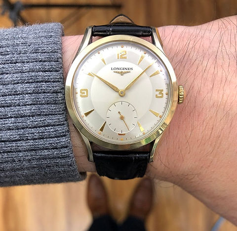 slim fit dress slacks Longines 9k Gold Dress Watch, 1953 main image 1