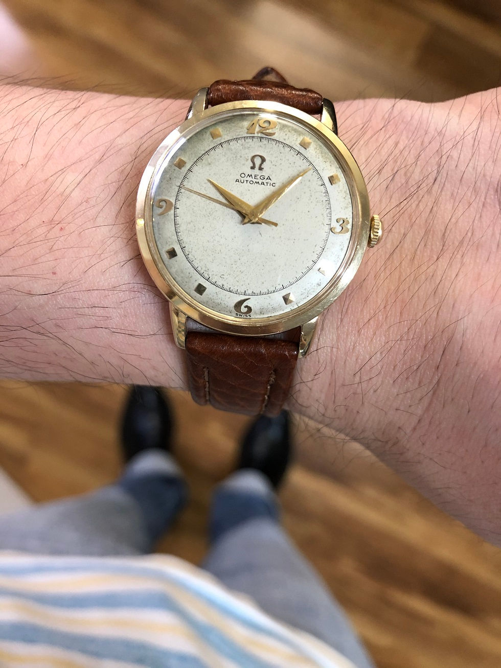 Thumbnail: 1949 OMEGA 14K BUMPER AUTOMATIC