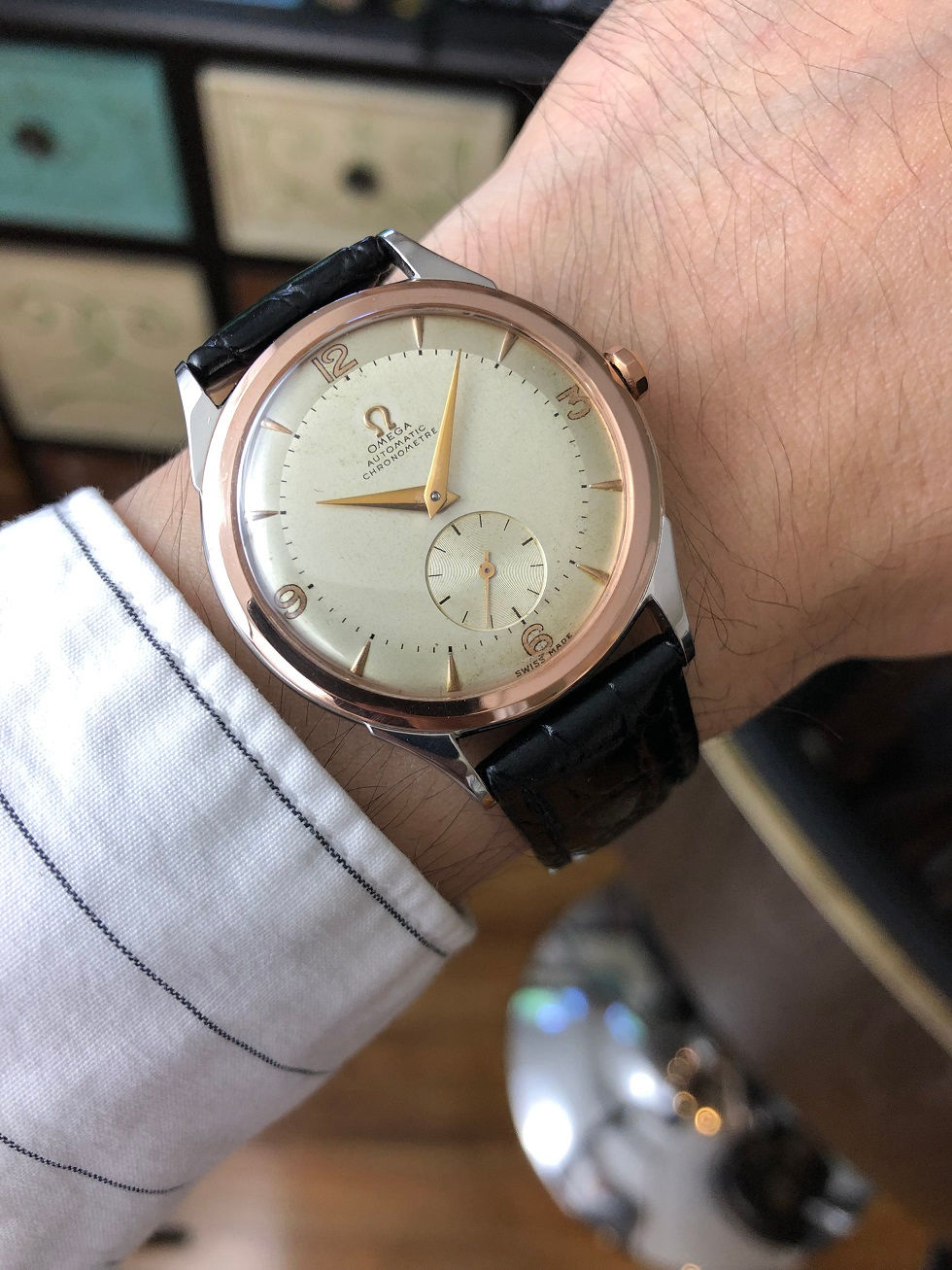 Thumbnail: 1950 OMEGA CHRONOMETRE AUTOMATIC