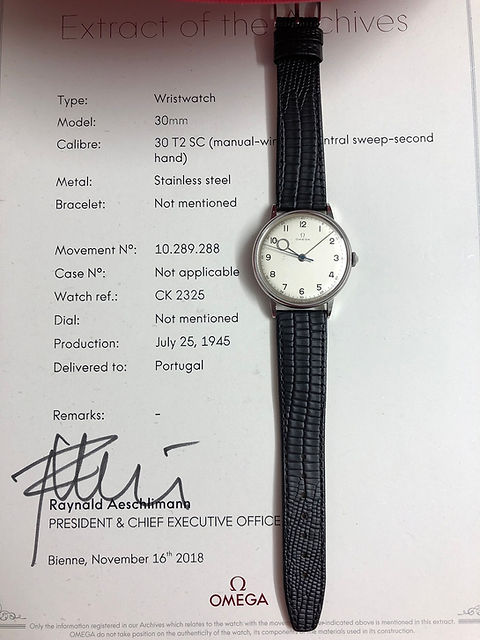 1945 OMEGA JUMBO WATCH | Omega Enthusiast