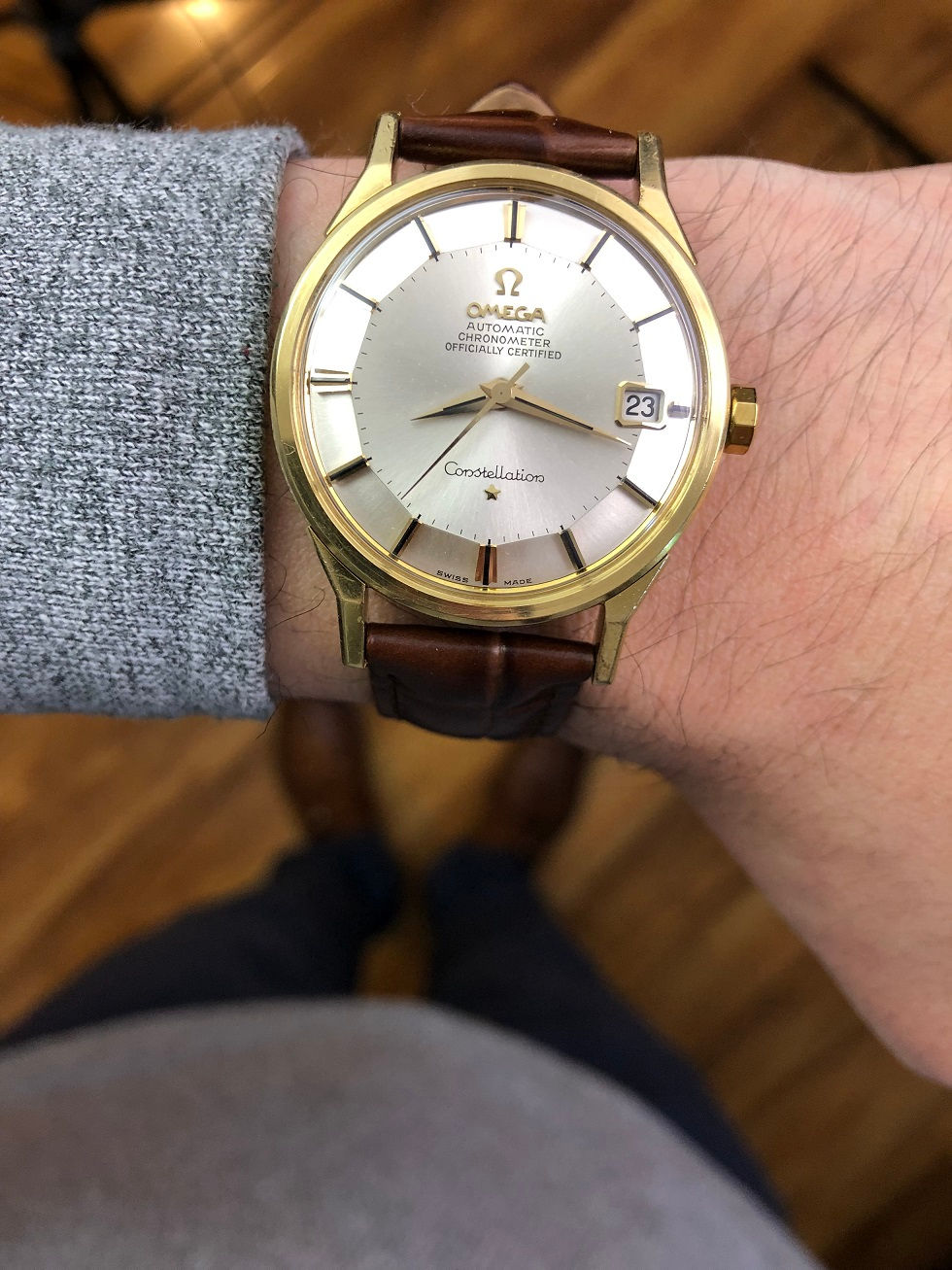 Thumbnail: 1964 OMEGA CONSTELLATION PIE PAN 18K