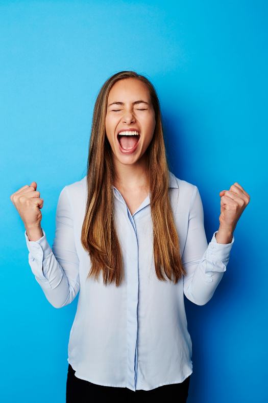 Woman yelling