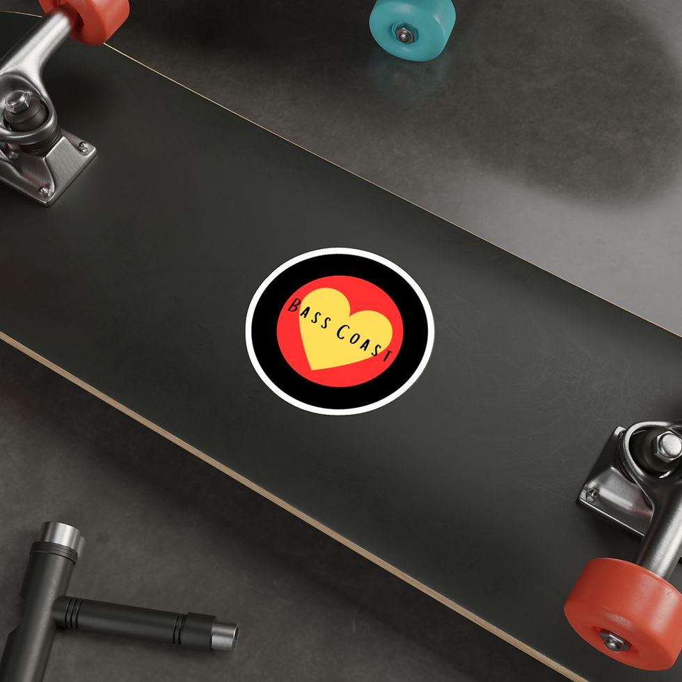 Thumbnail: BASS COAST - HEART FLAG - Die-Cut Stickers