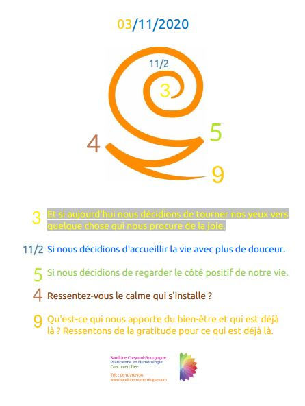 Les énergies du mardi 3 novembre 2020