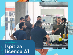 Uspešno realizovan ispit, 04. jul, u okviru Obuke za licencu A1