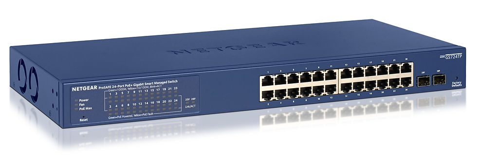 24 Port 10/100/1000 PoE+ Smart Managed Gigabit Switch with 2 dedicated SFP ports