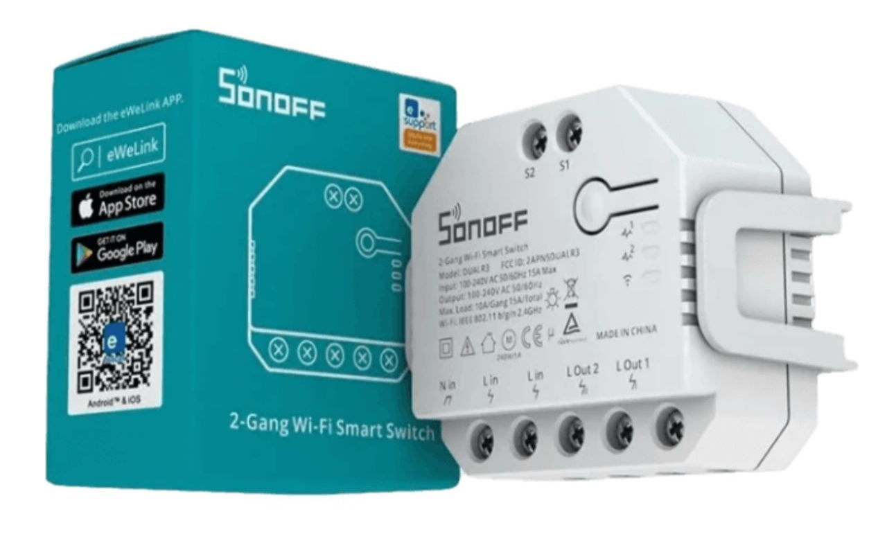 Sonoff Dual R3 2CH WiFi Smart Switch (Built in Power Monitoring)