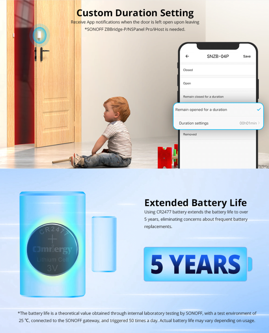 Thumbnail: SONOFF Zigbee Door Window Sensor SNZB-04P (Battery included)