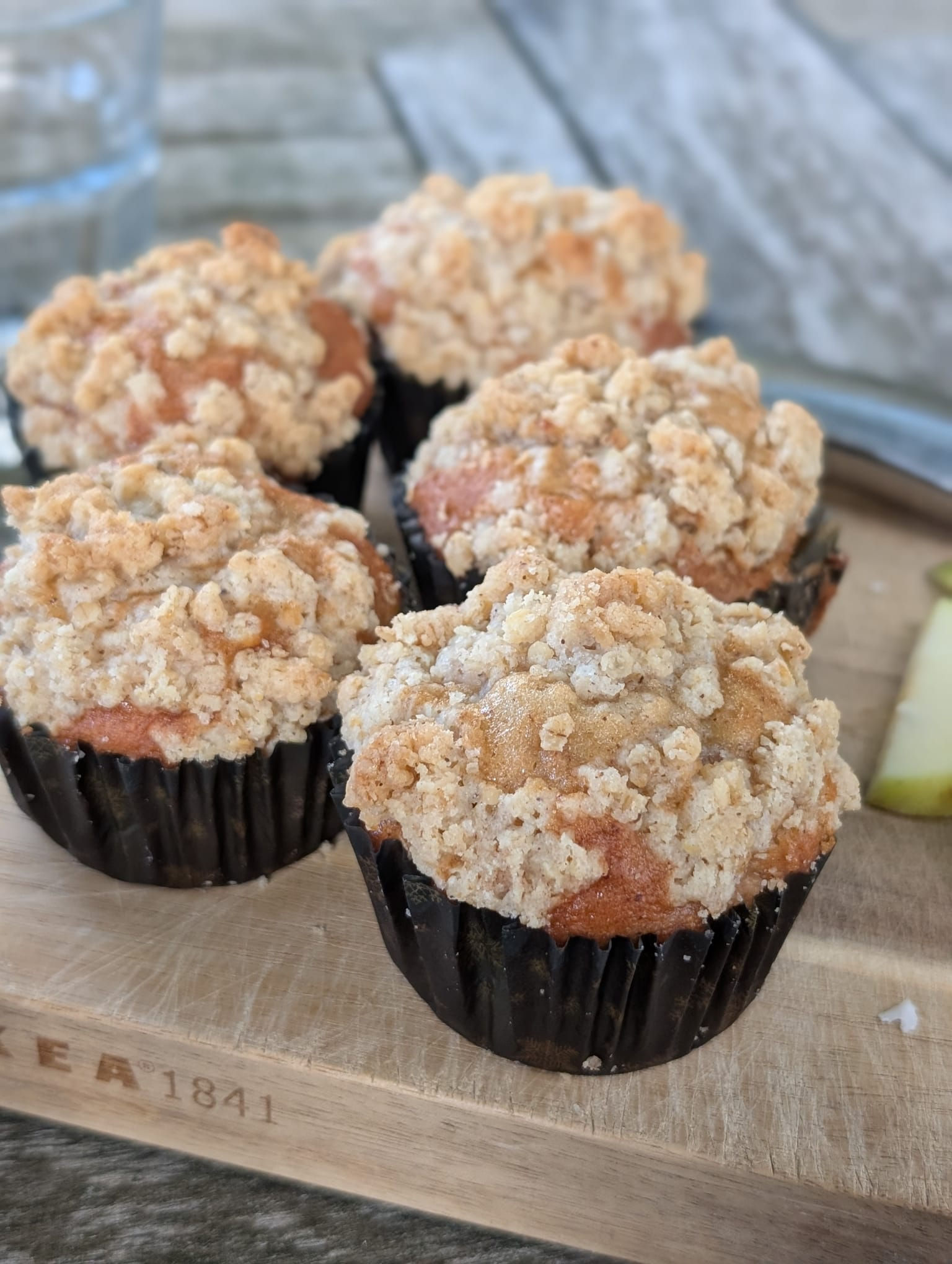 Äppelmuffins mit crumble (12 Stück)