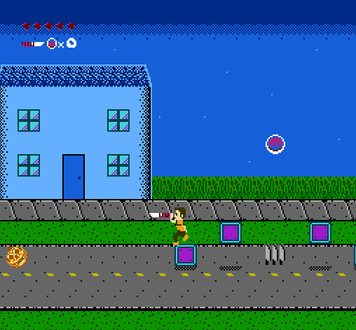 A screenshot of gameplay from AHU's Halloween level