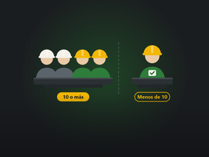 Ilustración de un comité bipartito de SSO para empresas de 10 o más trabajadores y un monitor de SSO para menos de 10
