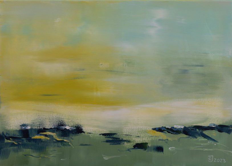 Landschaftsmalerei, Titel: Homeland, Acryl auf Keilrahmen
