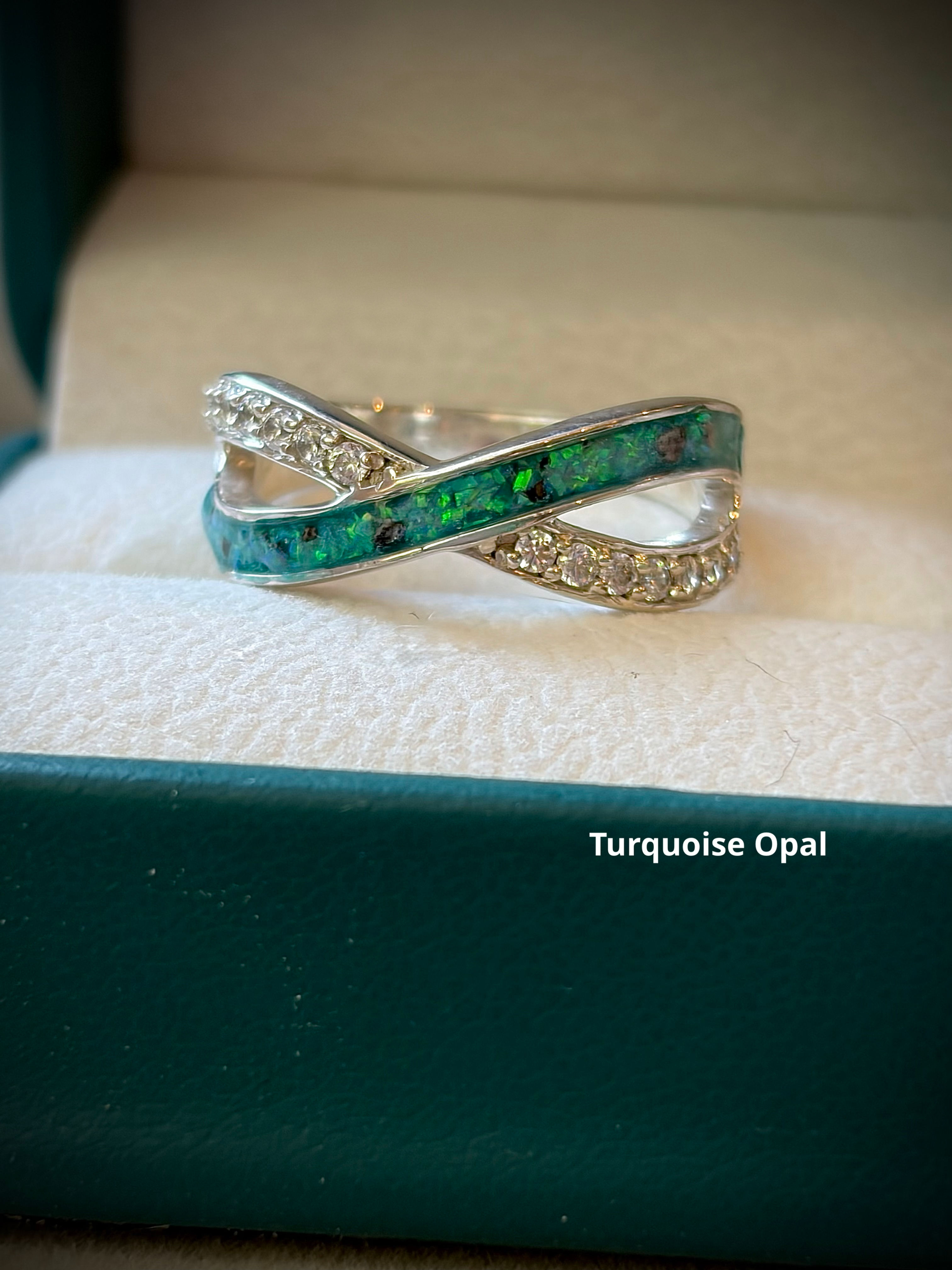 Infinity Wave Silver Memorial Ashes/Hair Ring