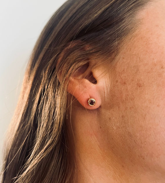 Plum Simple Sparkle Stud