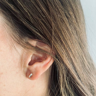Tiny Bar Stud Studs Silver