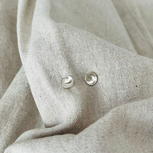 Small silver bowl studs