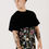 Miniatura: T-SHIRT CON INSERTO A FIORI TRASPARENTE