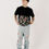 Miniatura: T-SHIRT CON INSERTO A FIORI TRASPARENTE