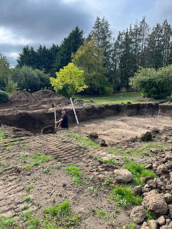 swimming pool construction, Dordogne, France