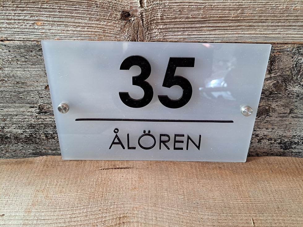 Miniatyrbild: Husskylt i akryl - Talokyltti akryylistä