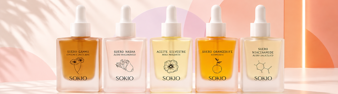 Sueros SOKIO en tonos pastel