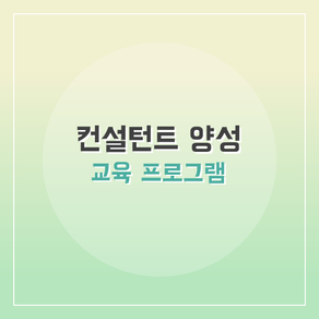 컨설턴트 양성 교육 프로그램 개발 및 운영