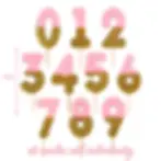 Thumbnail: Rose Pink Glitter Number Candle | 2,9