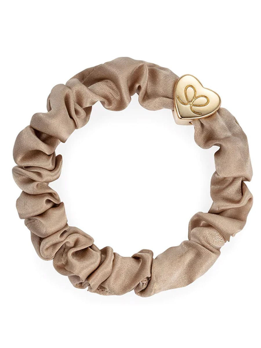 Thumbnail: By Eloise Gold Heart Silk Scrunchie
