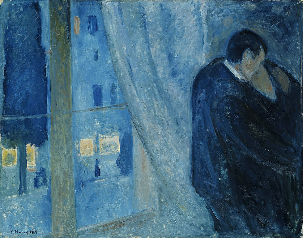 Edvard Munch - The Kiss at the Window 1982_artblog_ainhoaponceortega