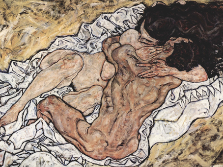 Egon Schiele - El abrazo(Amantes II) 1917