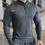 縮圖：Quater Zip Sweatshirts Workout Long Sleeve Tight Compression Gym T Shirt