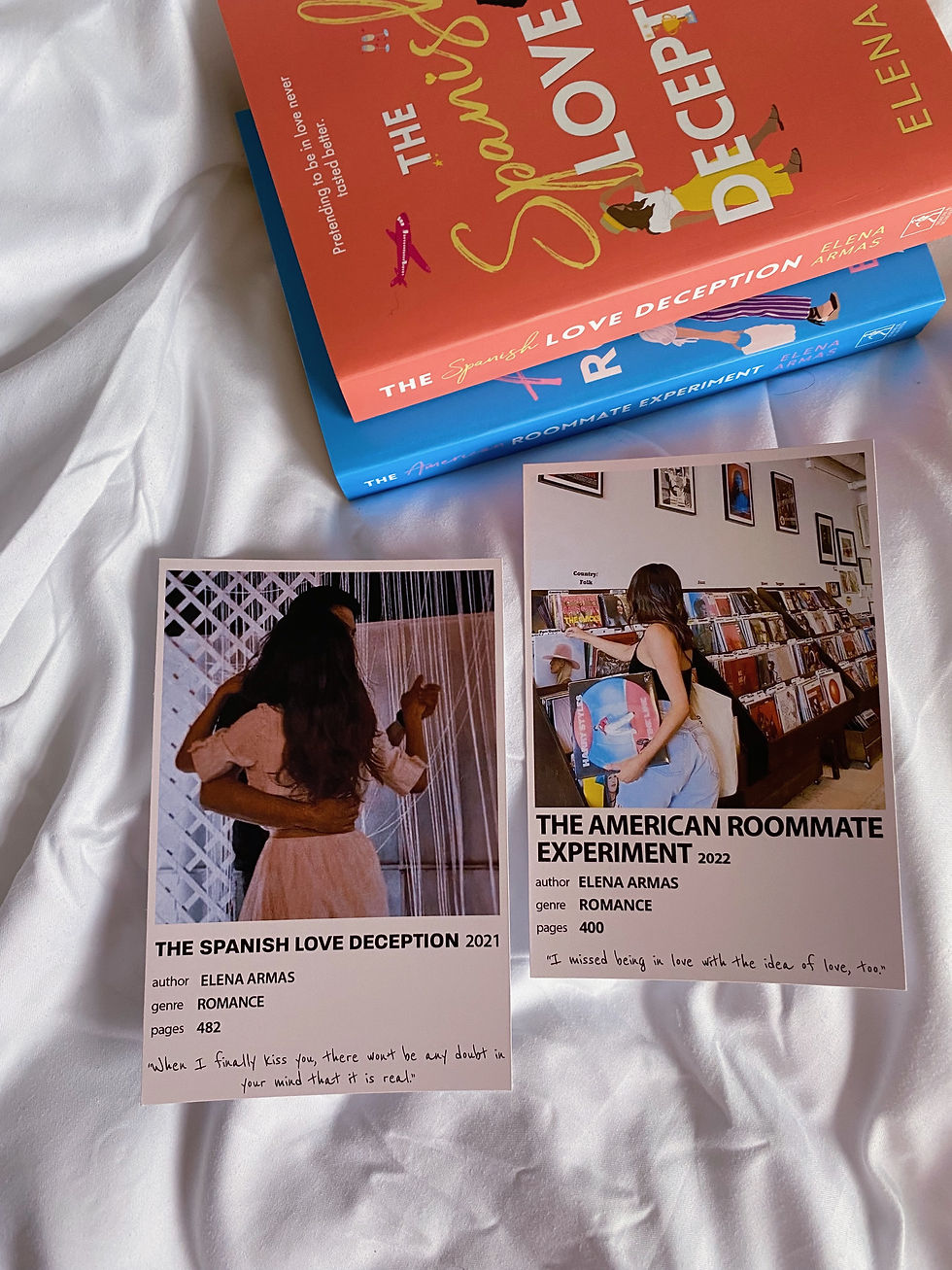 Spanish Love Deception Set - Elena Armas Aesthetic Book Postcards / Bookmarks