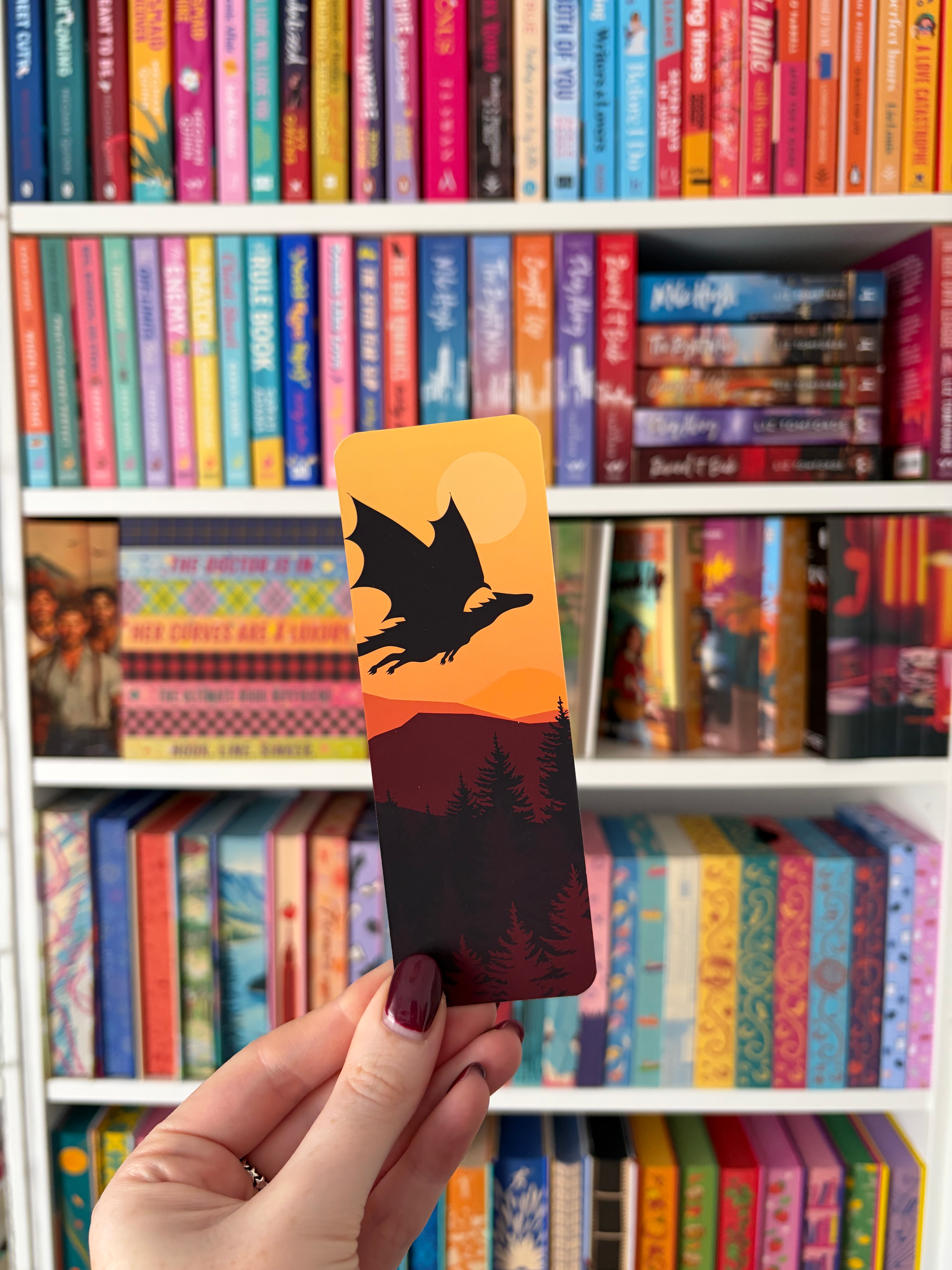Orange Fantasy Dragon Bookmark