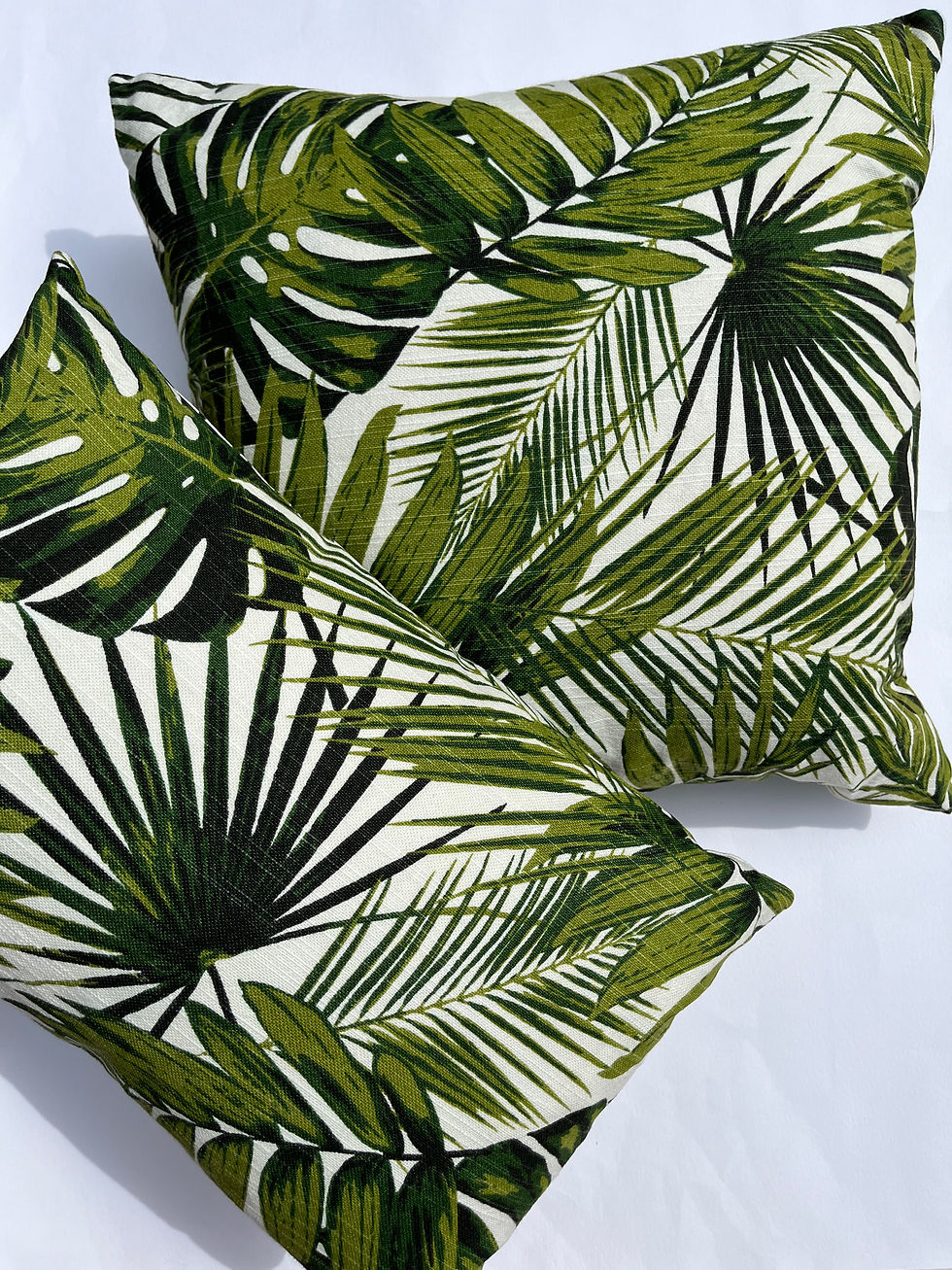 Thumbnail: Tropical Green Palms rectangle cushion 