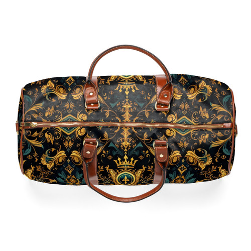 Abstract Royal Gothic King Waterproof Travel Bag | Platinum Reine