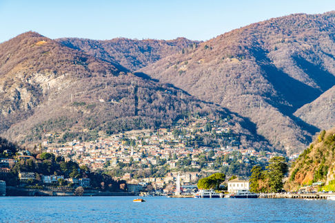 como lake italy view landscape mountains