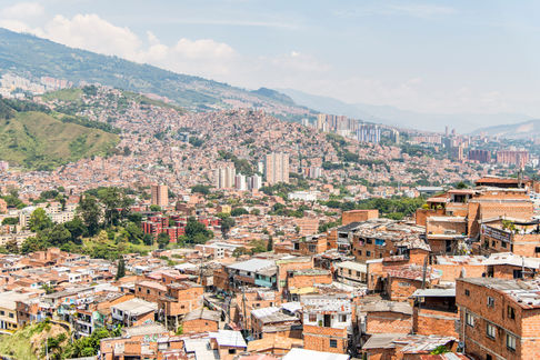 medellin comuna 13 district 13 san javier view cityscape city buildings