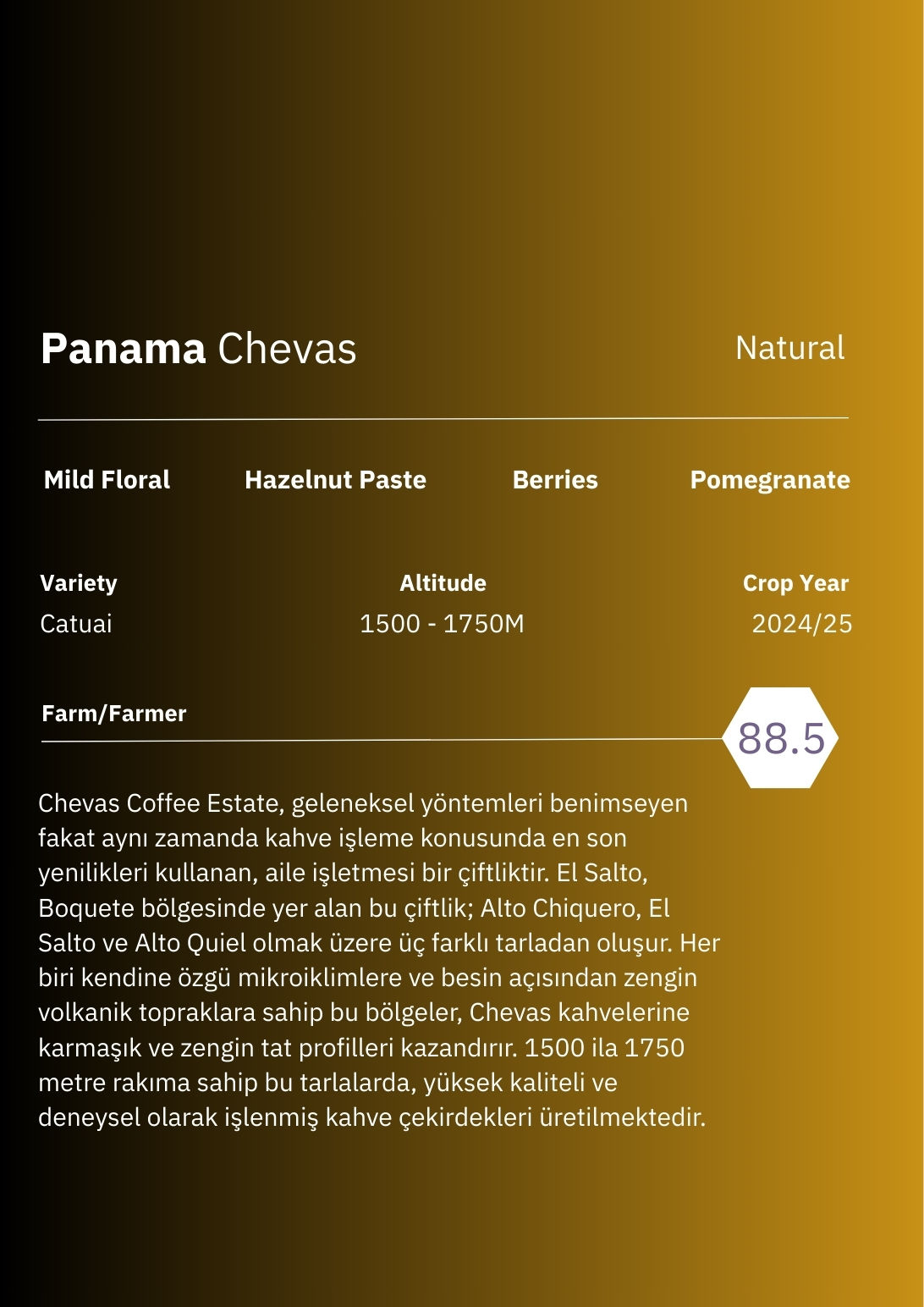 Panama Chevas Catuai / Natural