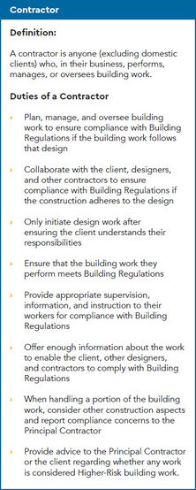 Explanation of the Contractor role under the Building Safety Act 2022