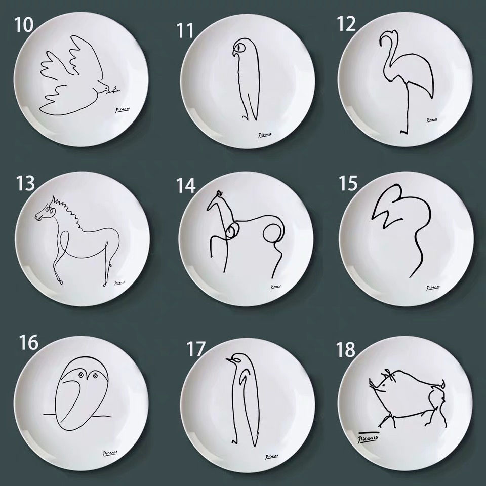 ภาพขนาดย่อ: จานเซรามิกพิมพ์ลาย Picasso