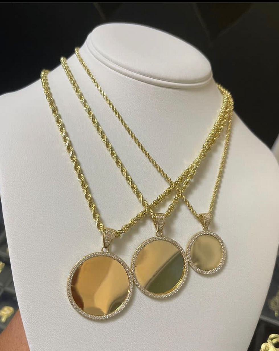 Picture Pendant + Rope Chain