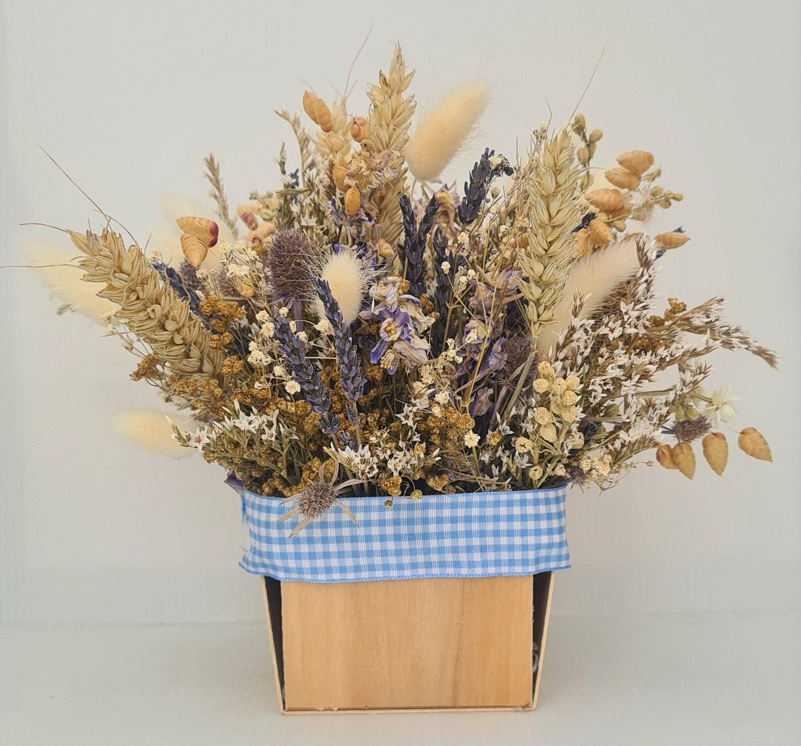 Dried Flower Basket with Earthy Tones
