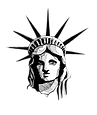 rosto da estatua da liberdade logo